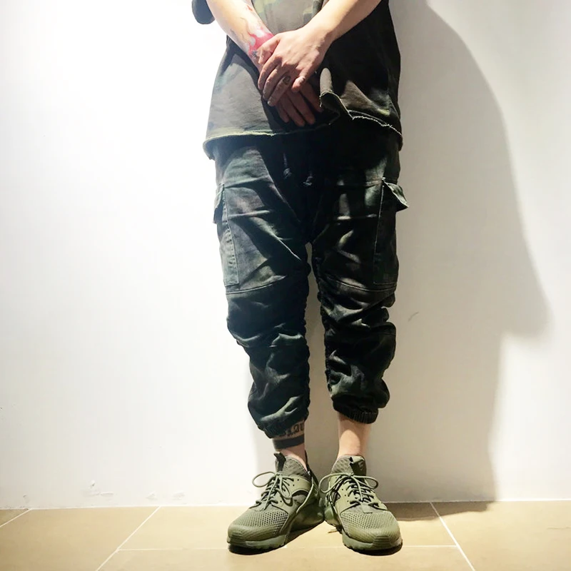 Новинка 2017 популярные мужские брюки в стиле хип хоп модные камуфляжные одежда