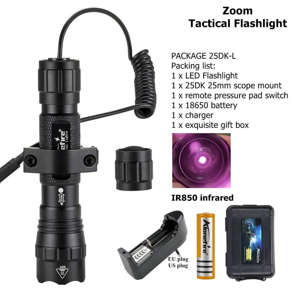 AloneFire tk503 тактический фонарь фонарик Штатив для охоты крепление оружие Свет пистолет фонарь для ружья - Цвет: Слоновая кость