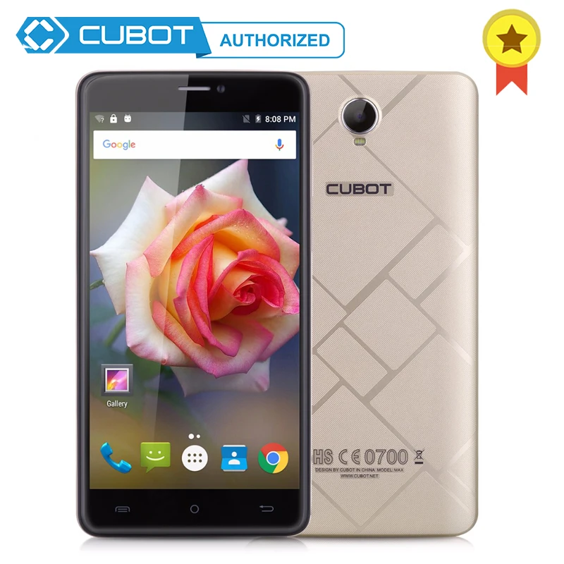 Оригинал Cubot Макс MT6753A Окта Ядро Android 6.0 Смартфон 3 ГБ 32 4100 мАч Сотовые Телефоны