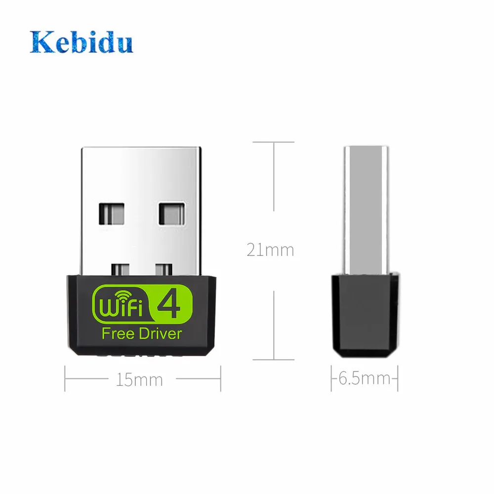 Wi-Fi адаптер KEBIDU для мини-ПК 150 м с бесплатным драйвером USB антенна беспроводная