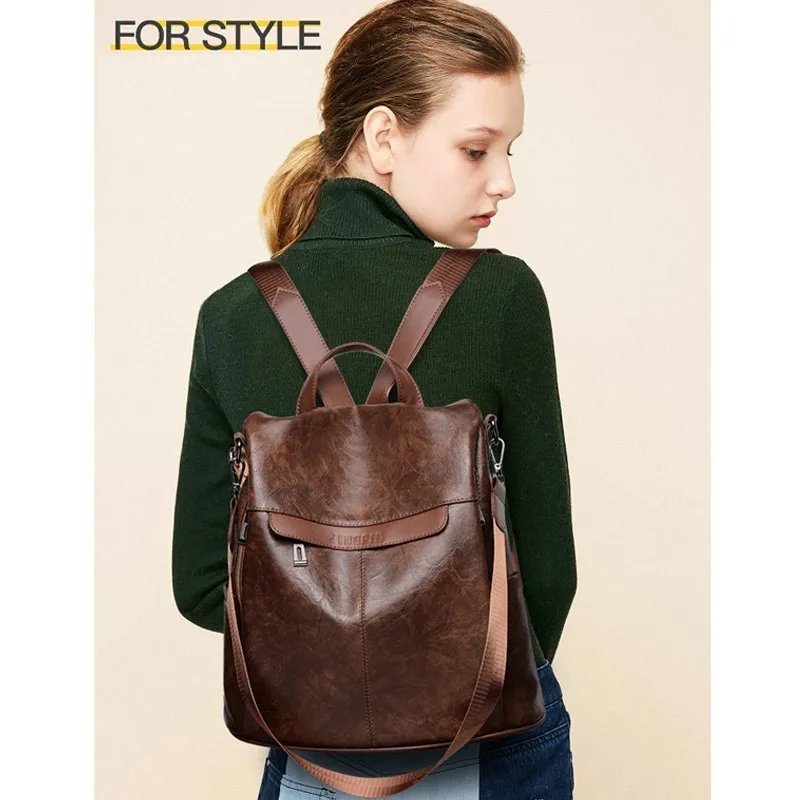 Женский кожаный рюкзак Sac A Dos школьный из искусственной кожи высокого качества