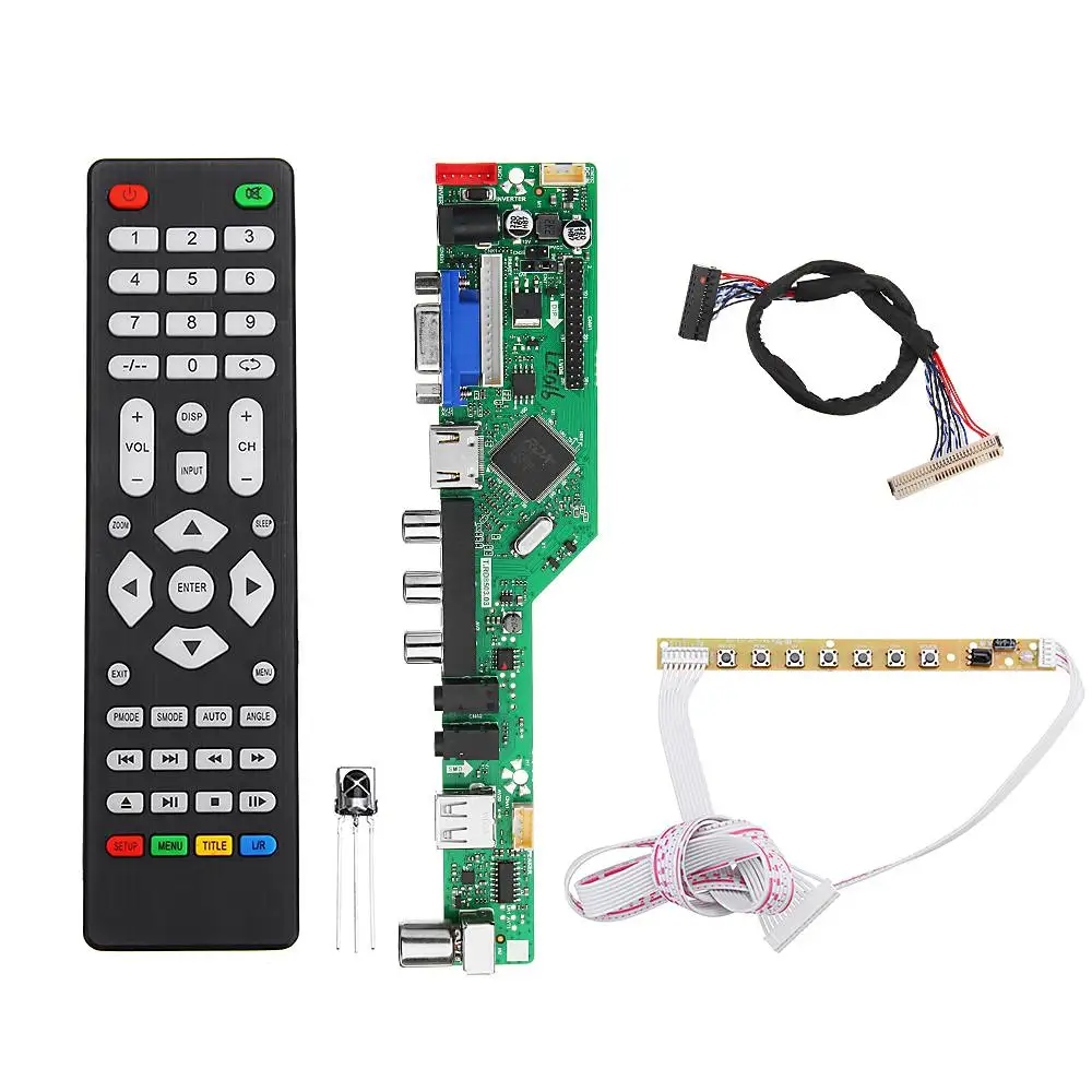 T. RD8503.03 цифровой сигнал DVB-T2 DVB-T/C Универсальный светодиодный ЖК-телевизор контроллер драйвер платы+ 7 ключ кнопка+ 1Ch 6 бит 30pin