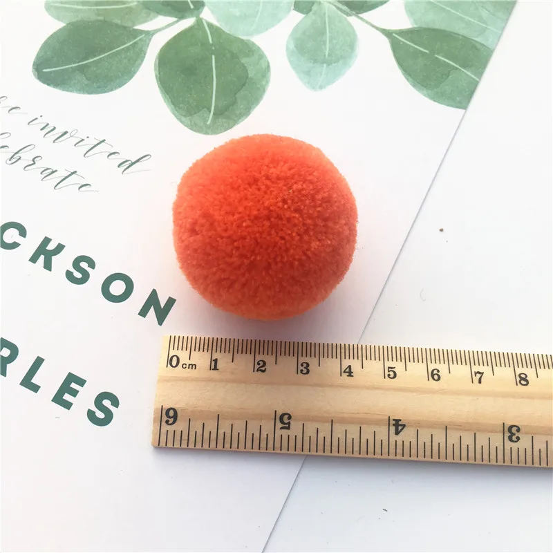 C15 Orange 8 шт./лот, 40 мм, большой помпон, меховые шарики для детей, сделай сам, скрапбукинг, свадебное украшение для дома, плюшевые помпоны, шар, цветы, ремесла - Цвет: C15 Orange