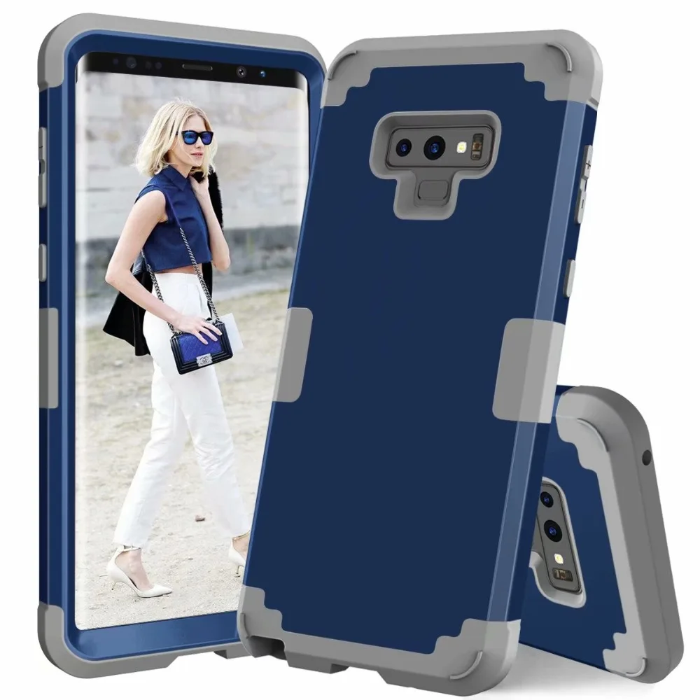 Противоударный чехол для телефона samsung Galaxy S9 S8 Plus Note 8 9 чехол PC+ TPU 3 слоя гибридный защитный чехол на 360 градусов
