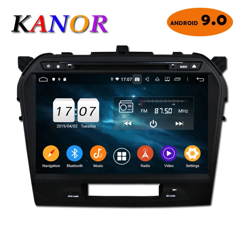 KANOR 10," Android 9,0 Восьмиядерный 4+ 32g 2din автомобильный радиоприемник для Suzuki Grand Vitara в тире двойной din gps навигатор система