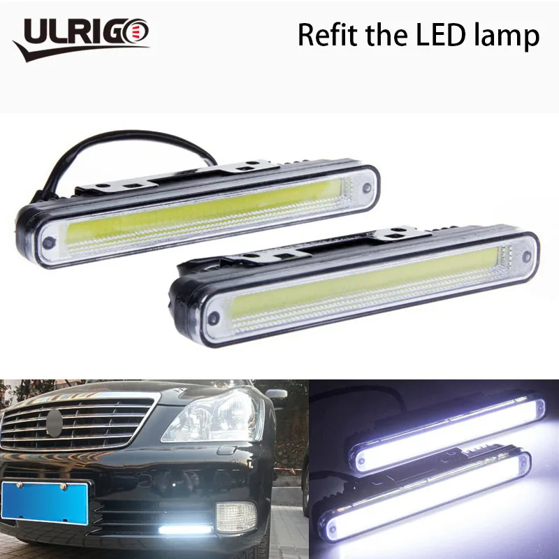 2 шт. Universel Etanche COB Feux de jour Led DRL directeurs Brouillard Conduite Lampe pour Voitures Cool Blanc 12 V 1200LM