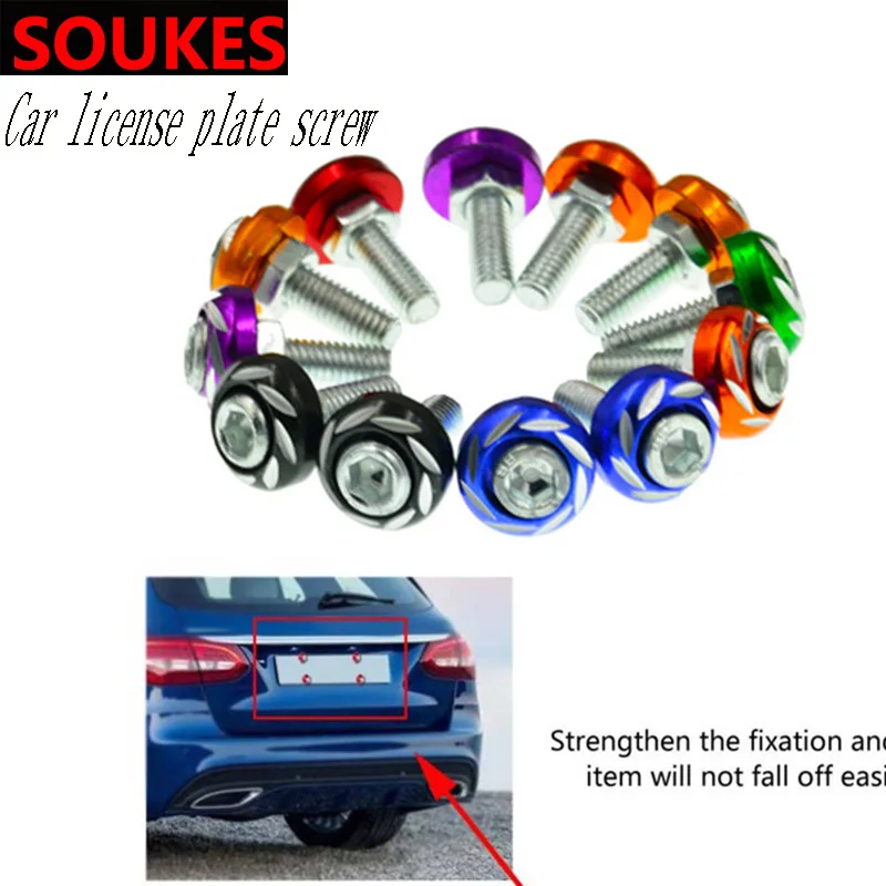12 шт. крепежный винт для номерного знака автомобиля Infiniti Buick Peugeot 307 206 407 301 3008 308 Seat