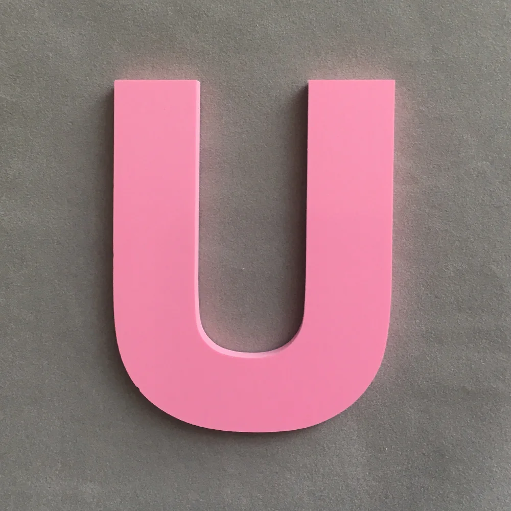 U DIY 3D Розовая столичная английская стена для писем наклейки для гостиной спальни фон стены домашний Декор ПВХ съемные наклейки на стену - Цвет: U