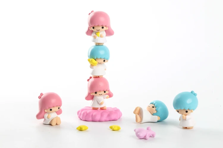 Little Twin Stars NoseChara маленькие фигурки Ensky11 штук Kiki Lala мини фигурка игрушка|figure toy|little