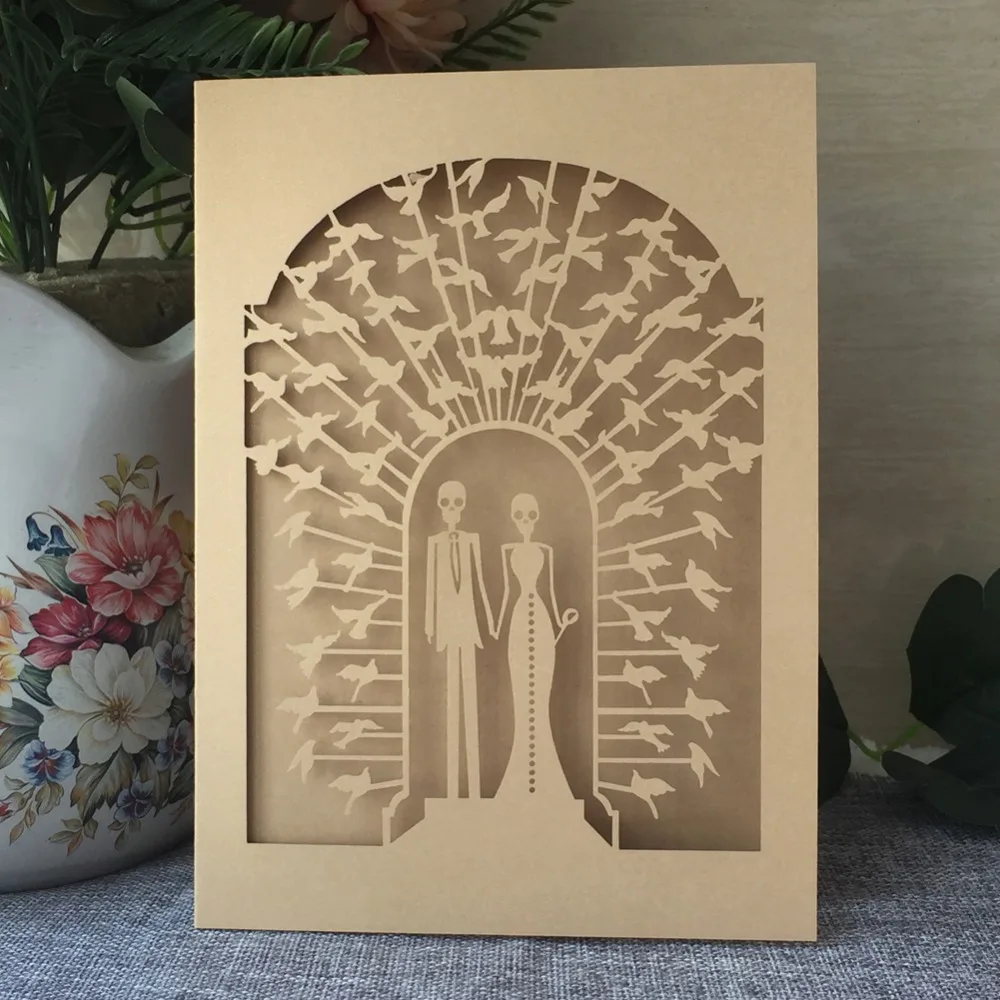 100 шт./лот свадебные приглашения из тонкой жемчужной бумаги лазерная резка резные