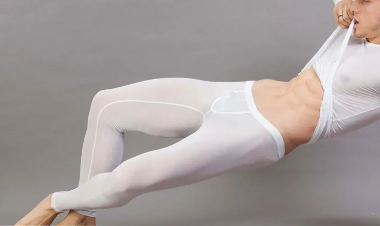 Мужские прозрачные штаны для сна с заниженной талией 1 шт | Мужская одежда