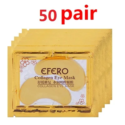 50Pair Style 5 Маска для глаз Кристалл Коллаген патчи для глаз Уход за глазами темные круги против старения увлажняющие накладки для глаз гелевые патчи для сна золотые маски - Цвет: 50Pair Style 5