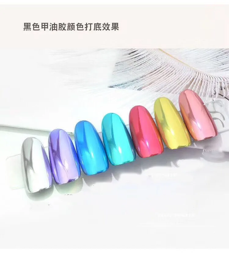 1Jar new Mirror Nail Art Powder Chrome Pigment 7 colors | Красота и здоровье