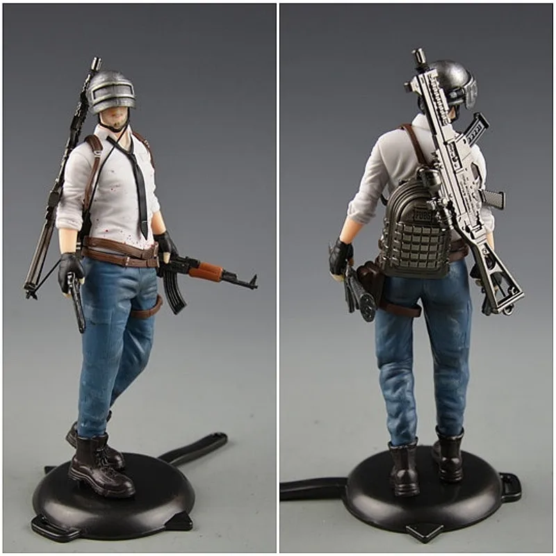 backpack and UMP9 PUBG Playerunknown's Battlegrounds около 6 дюймов кукла мужская роль место, чтобы съесть курица сегодня пластиковая модель 16 стиль соответствия - Цвет: backpack and UMP9