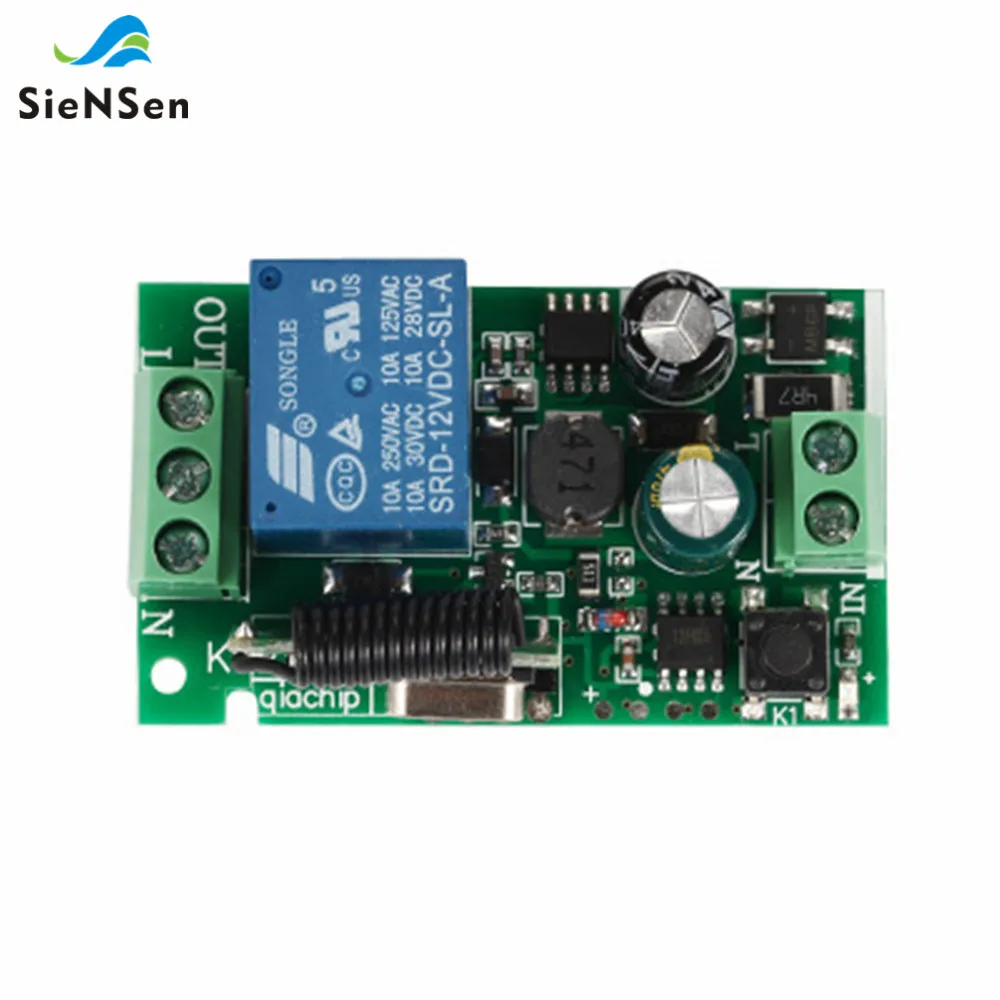 SienSen AC 85V110V220V один беспроводной пульт дистанционного управления переключатель панель управления реле широкое напряжение 315 м, 433 м опционально KR2201-4