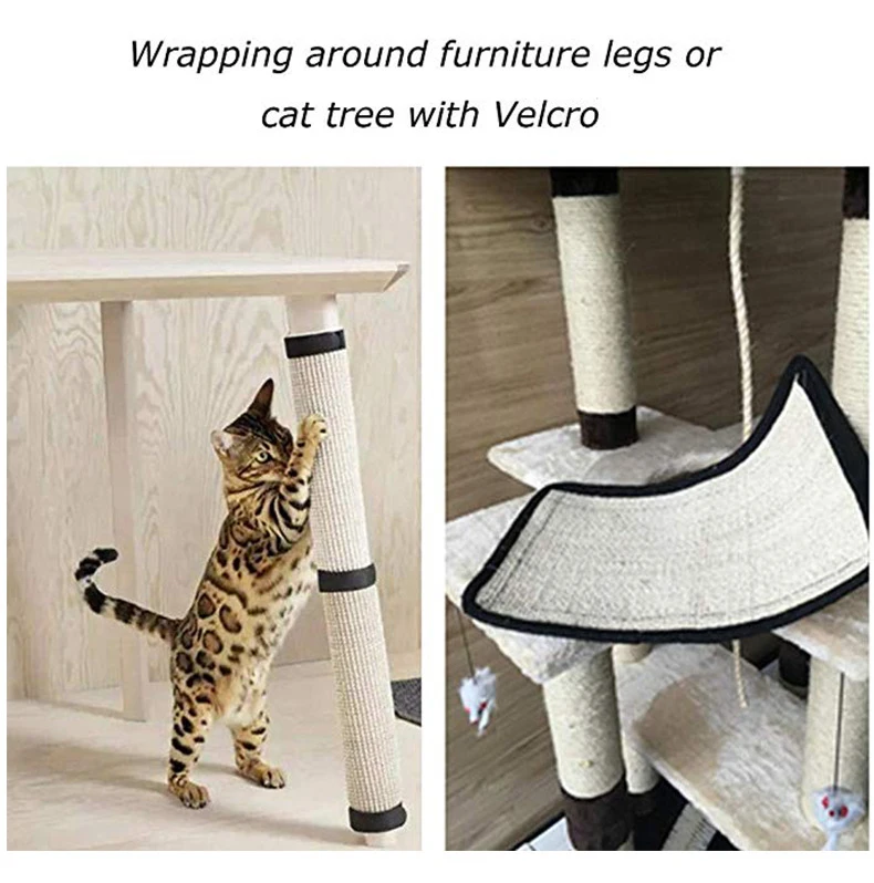 Pet Когтеточка для кошек гвардии коврик игрушка из сизаля кошки Когтеточка для кошек защитное покрытие от когтей для дивана, мебели подушечки для стола стульев диванные ножки для мебели поручень