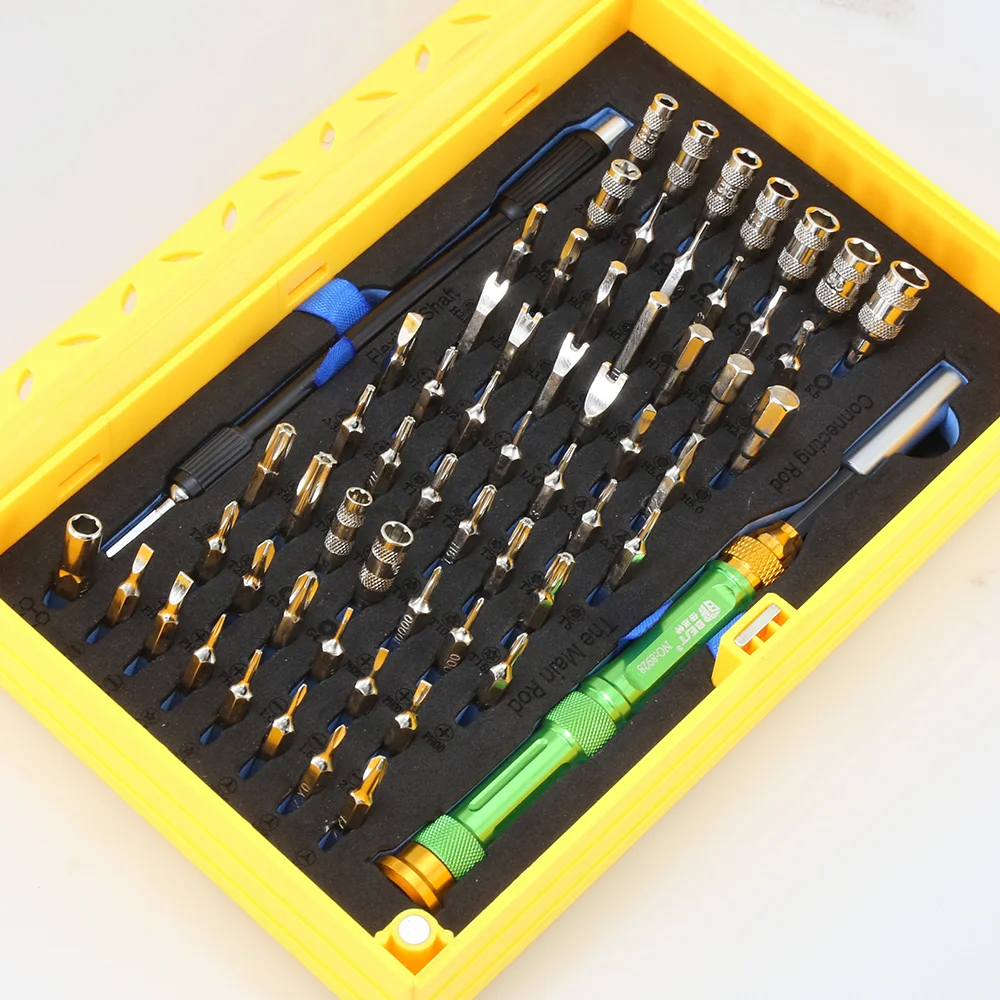 

BST-8928 63 in 1 Professional Multifunctional precision screwdriver set magnetic bit driver kit for iPhone,Mac,Laptop
