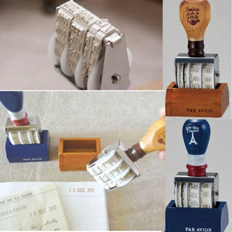 DIY Скрапбукинг Ретро штамп ремесло деревянная Дата прокатное колесо Канцтовары