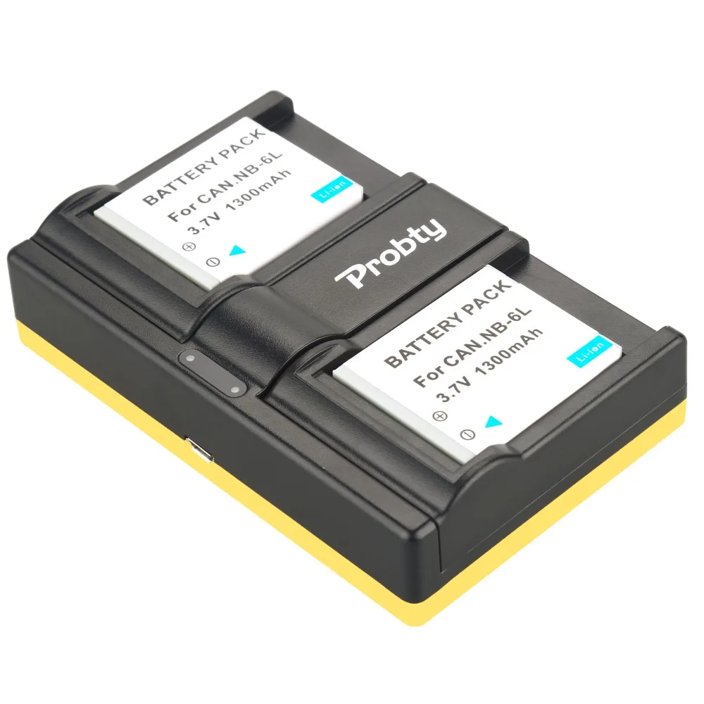 Probty NB-6L NB 6L USB Dual Charger For Canon IXUS 310 SX240 SX275 SX280 SX510HS SX270 SD4000 SD1300 SD770 85 95 200 210 | Электроника