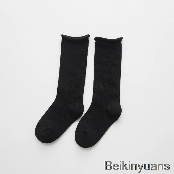 Black Хлопковые детские носки принцессы для девочек детские гольфы с кружевными бабочками удобные мягкие гетры хорошо сохраняют тепло - Цвет: Black