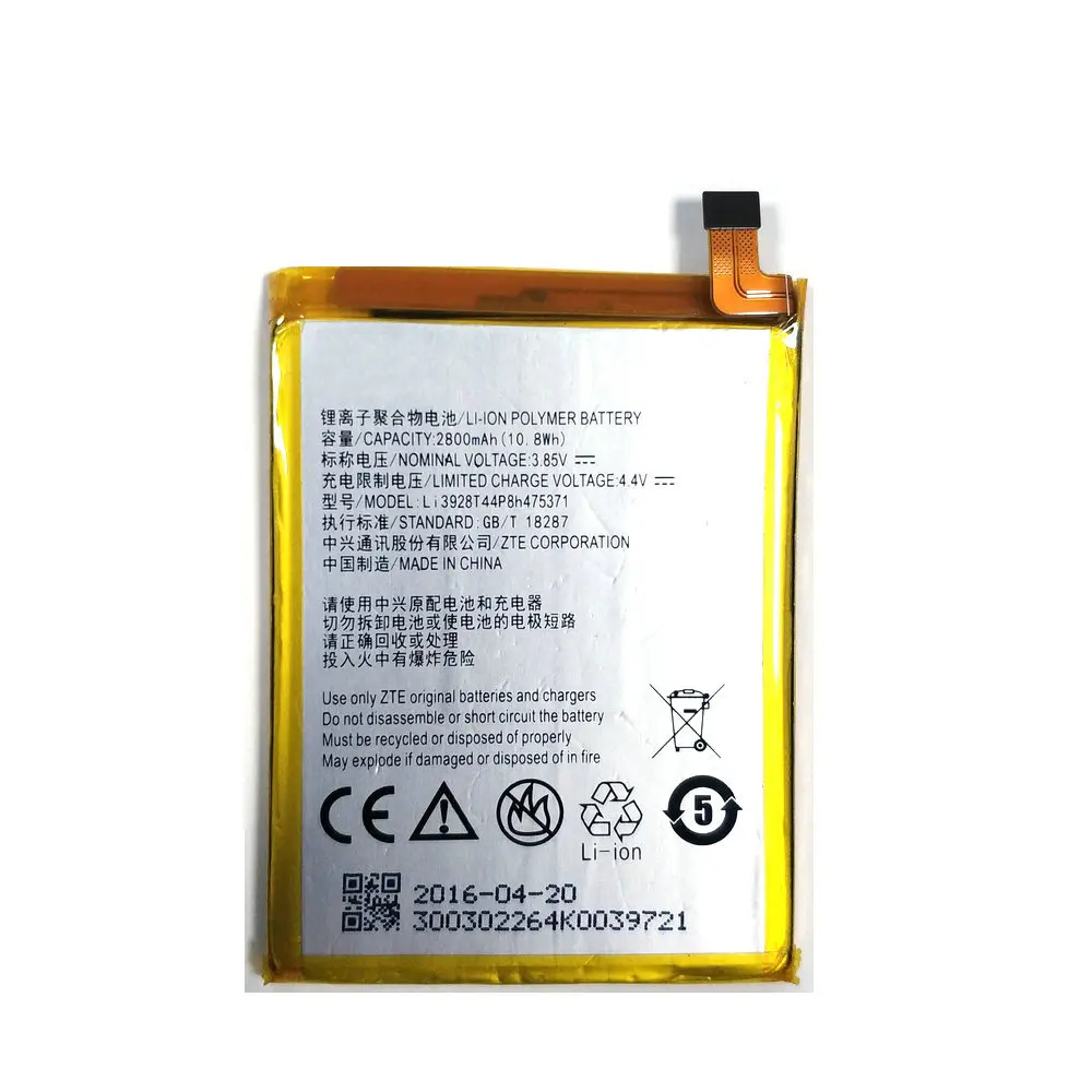 Новый аккумулятор Li3928T44P8h475371 2800 мАч для телефона ZTE Blade A1 C880 C880U C880A C880S AXON Mini B2015 B2016