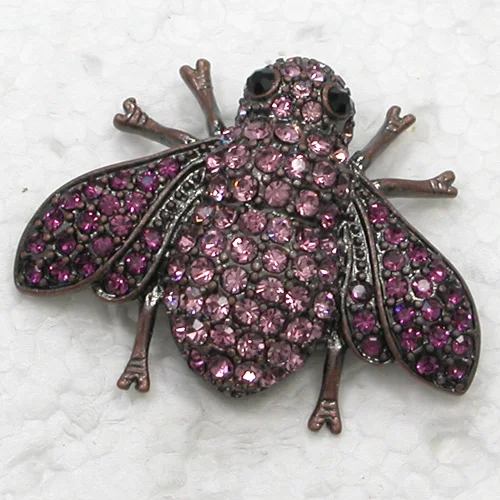 12 шт./лот оптовая продажа модные броши в форме цикады со стразами C101875 | Украшения
