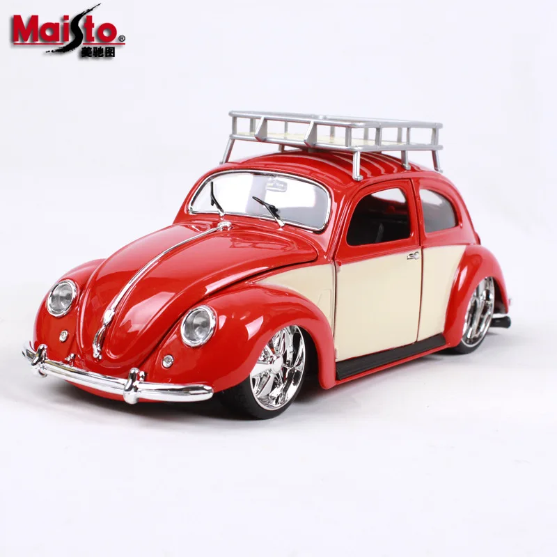 

Maisto 1:18 Литой Металлический Игрушечный Автомобиль, модель для модифицированных жуков, коллекция 1951, модель автомобиля для мужчин, подарок с ...