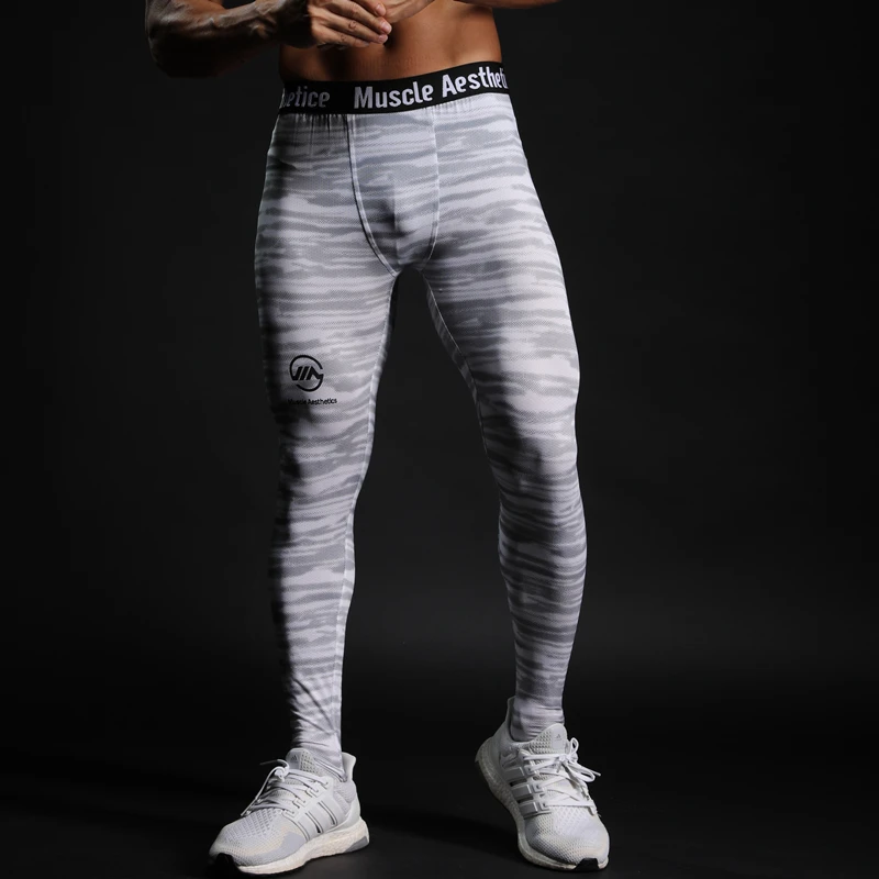 New Men Compression Quick dry Skinny Leggings Man Gyms Fitness Workout Bodybuilding Trousers Male Joggers Crossfit Bottoms Pants