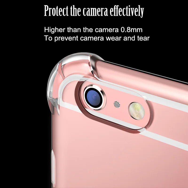 Case for iPhone 6 6S 7 8 Plus 7Plus 8Plus Super Shockproof Clear Soft Silicone Luxury cell Phone Back Cover iphone X | Мобильные