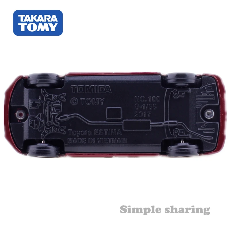 Takara Tomy TOMICA No.100 Toyota Estima масштаба 1:65 модель автомобиля Комплект литья под давлением