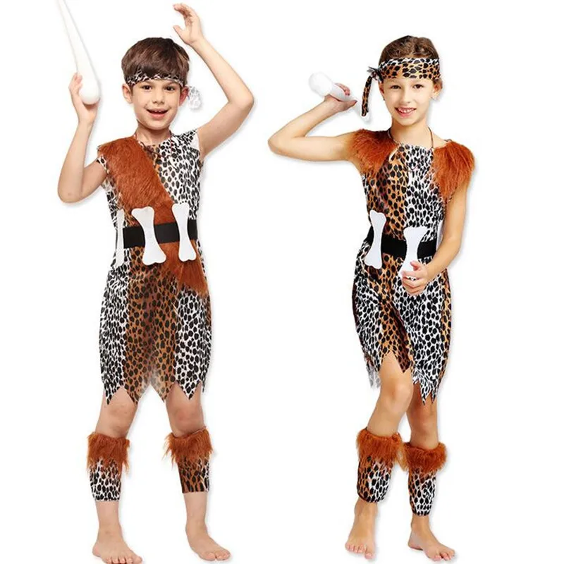 Children Boys Girls African Original Savage Costume Kids Wild Cosplay Costumes Party Dress Purim Halloween Christmas|cosplay costume|costume