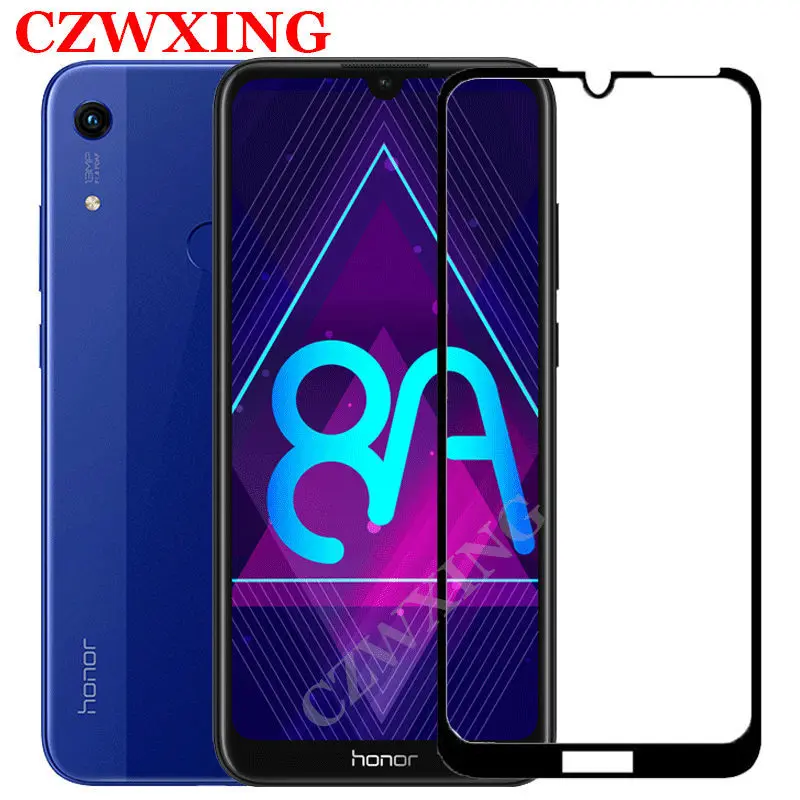 Закаленное стекло для Huawei Honor 8A Защита экрана JAT LX1 8 A полное покрытие стеклянная