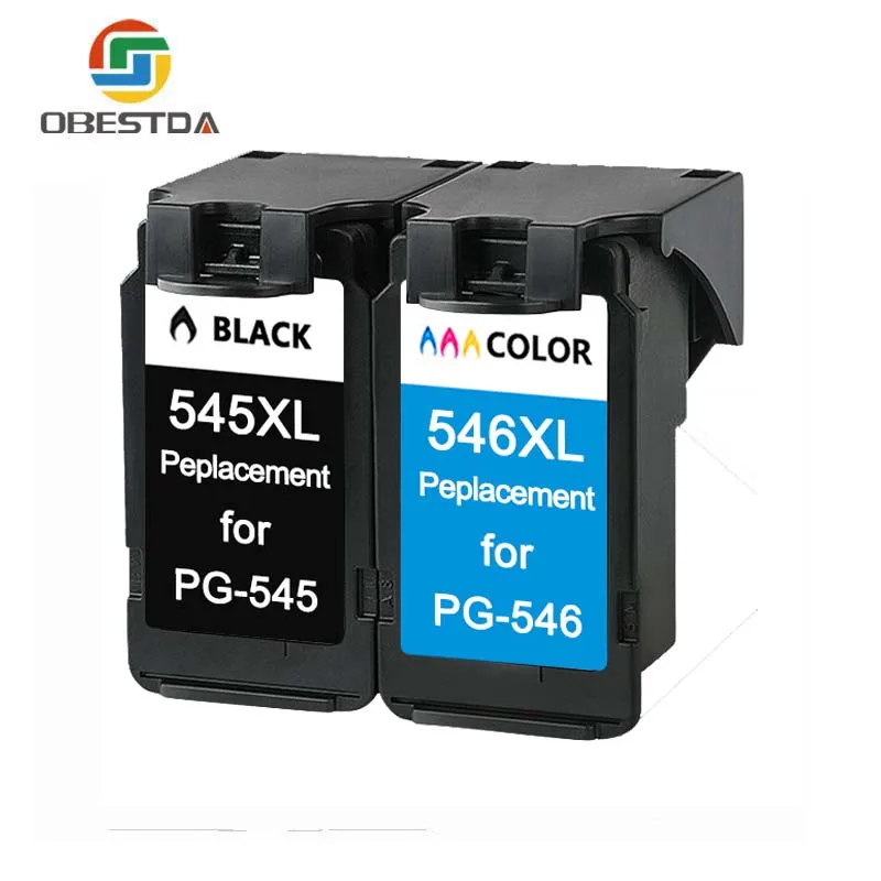 545XL 546XL Obestda PG545 CL546 XL Замена чернильных картриджей для Canon PG-545 pg 545 CL-546 для Canon IP2850 MX495 MG2950 MG2550 MG2450 - Цвет: 545XL 546XL