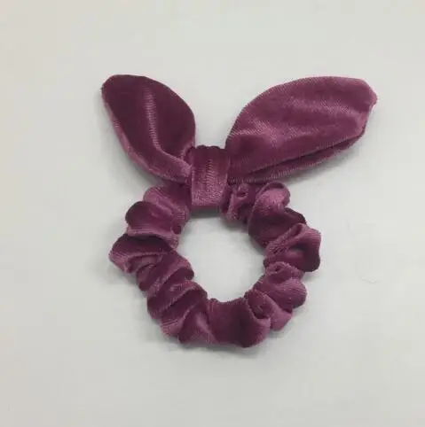 Rose Новое поступление, Модные женские милые бархатные резинки для волос с бантиком, милые резинки для волос, аксессуары для волос для девушек, держатель для конского хвоста - Цвет: Rose