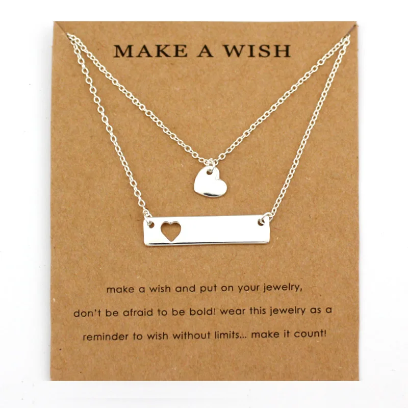 Комплект из колье и сердца для матери дочери|Ожерелья с подвеской| |