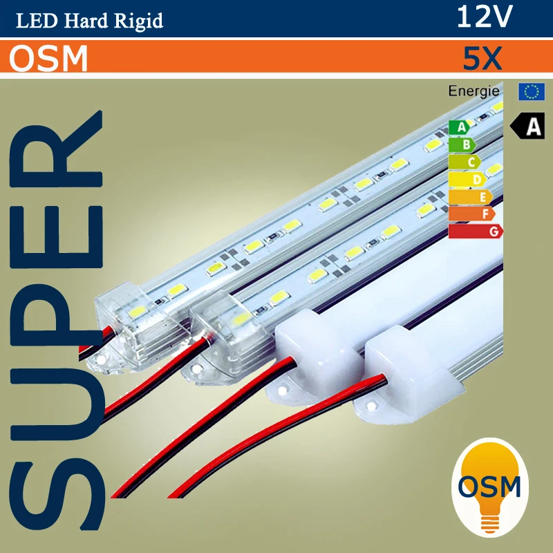 50 см 5630 бар свет DC12V Жесткий Газа Бар Свет 36leds супер яркий + u алюминиевый профиль