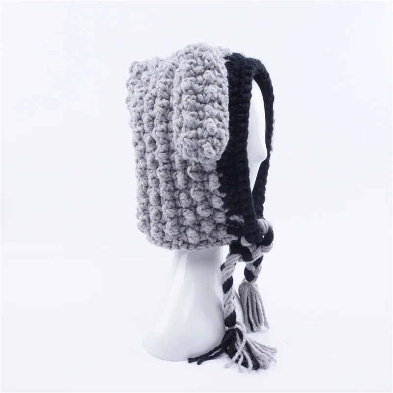 Новая модная инновационная детская грубая шерстяная шапка с мультяшным Кроликом