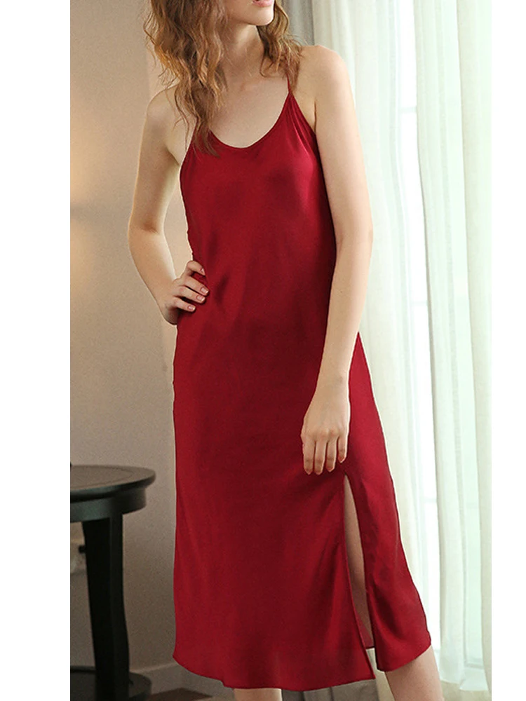 Женское ночное платье сексуальное женское нижнее белье с разрезом большие