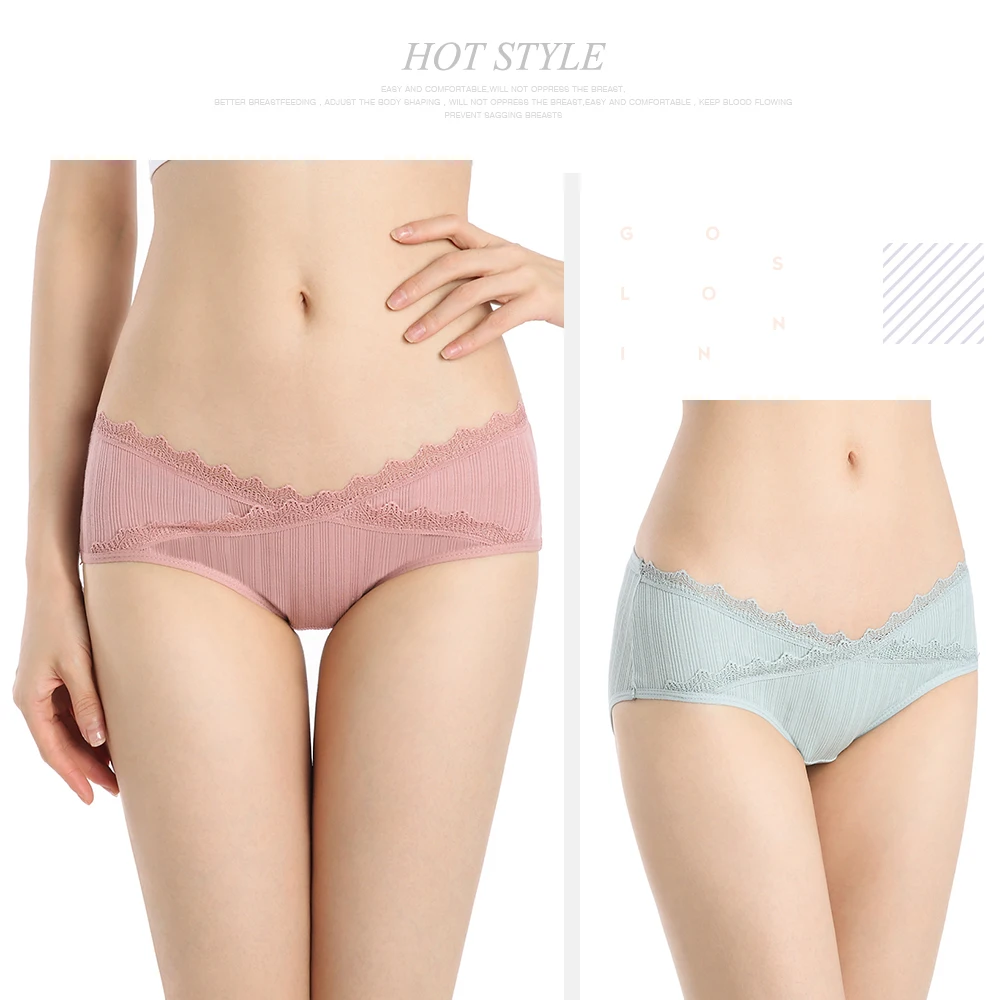 3 шт./лот хлопковые трусы для беременных женское нижнее белье с низкой талией