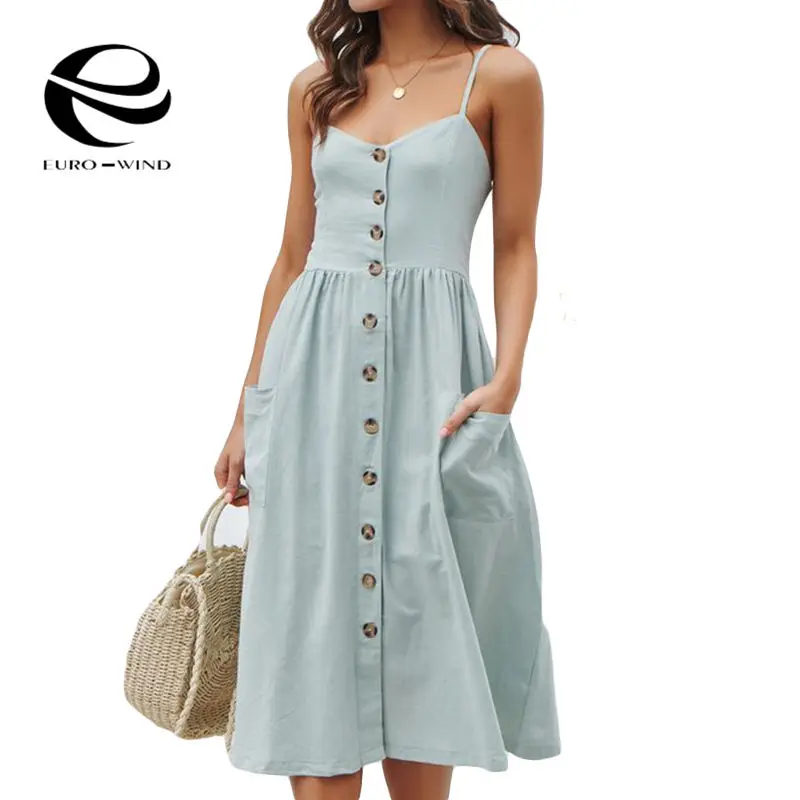 2019 дамское сексуальное с открытой спиной пляжное летнее платье для женщин хлопок
