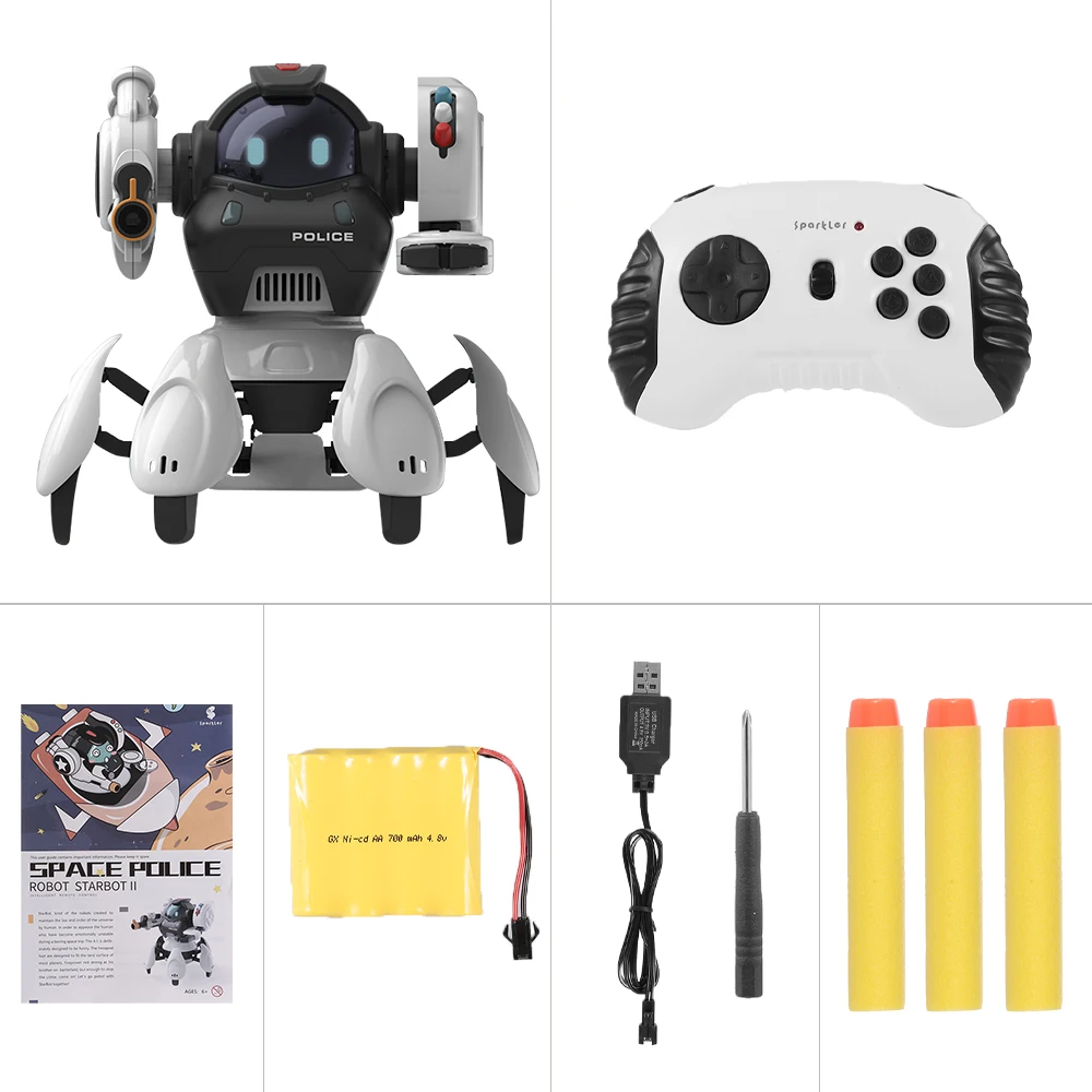 Интеллектуальный интерактивный робот космический полицейский образовательный