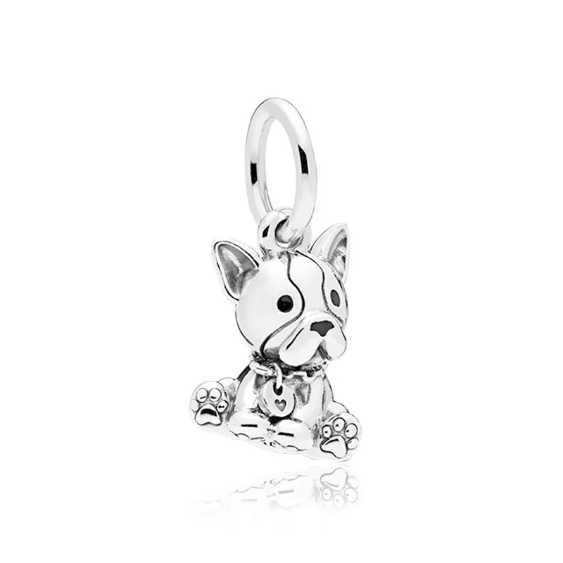 Браслет Pandora, серебро 925,, бульдог, лабрадор, ретривер, бультерьер, амулеты, S925, животные, животные, бусинки в форме щеночка, сделай сам, ювелирное изделие
