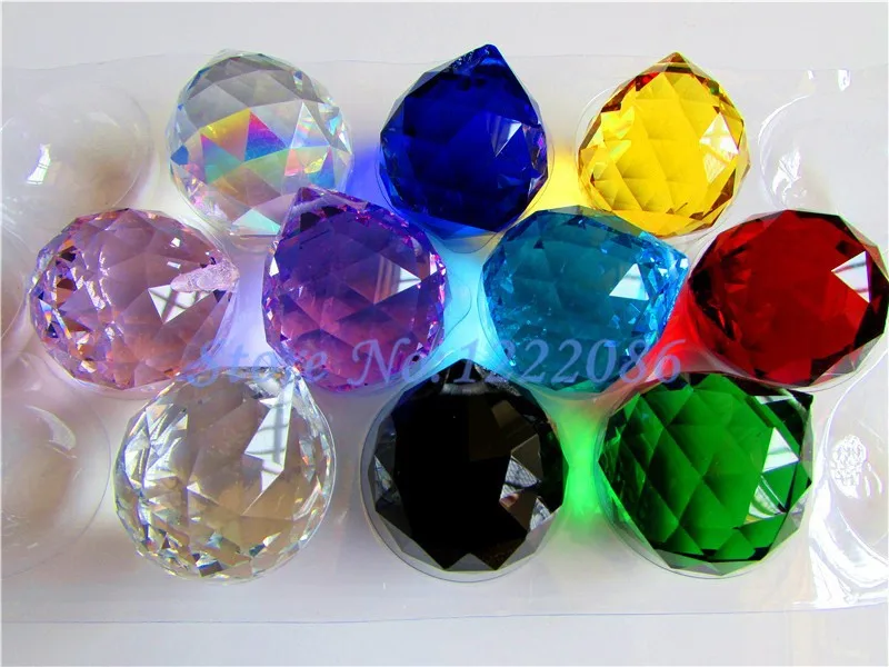 8 шт 40 мм красный Хрустальный граненый шар Хрустальная люстра Призма Свадьба &