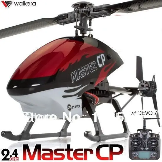 Walkera Мастер CP Flybarless 6-осевой гироскоп щеткой 2.4 г 6ch 3d вертолет ж/DEVO 7 TX LiPo и Зарядное