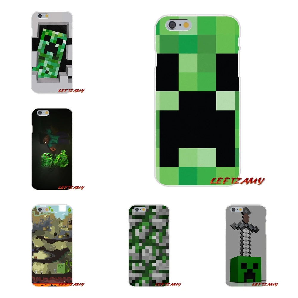 Creeper minecraft аксессуары телефон оболочки чехлы для samsung Galaxy S3 S4 S5 мини S6 S7 край S8 S9