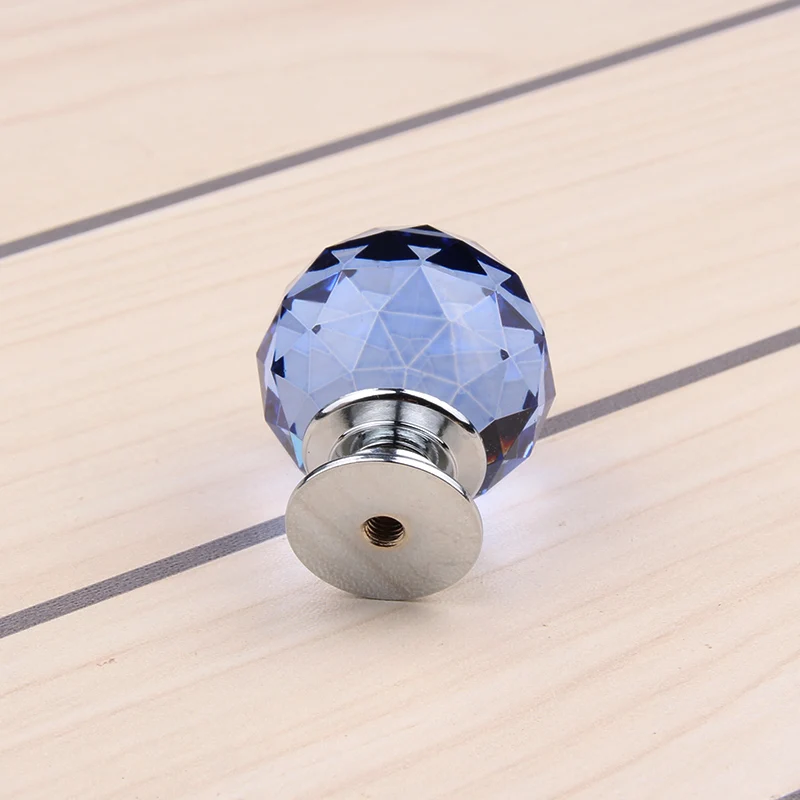 10 шт./лот 30 мм Хрустальный шар ручки ящика/кристальная ручка с цинковой основой