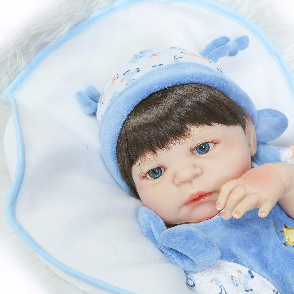 NPK 55 см bebes reborn boy силиконовая кукла для всего тела игрушки младенцев настоящая