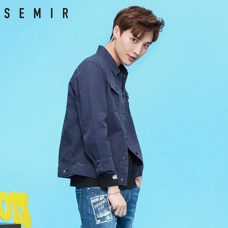 SEMIR куртка для мужчин пальто с длинными рукавами хлопок Модная уличная