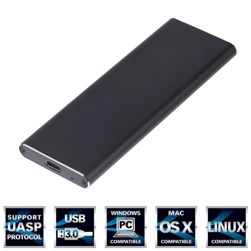 10 Гбит/с M.2 NGFF SATA SSD на USB 3,1 тип-c жесткий диск конвертер HDD корпус чехол внешний твердотельный жесткий диск коробка