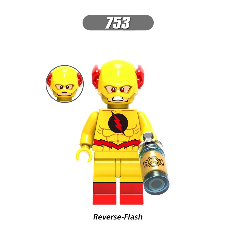 Reverse-Flash Одна распродажа, супергерои, киборг, обратная вспышка, Лекс-Лютер, огненный шторм, Лобо, Бэтмен, флэш-строительные блоки, Детские Подарочные игрушки - Цвет: Reverse-Flash
